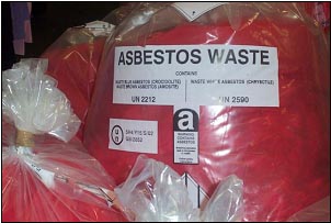 Asbestos Waste Bagged Up (photo courtesy of GTC-AMAS)